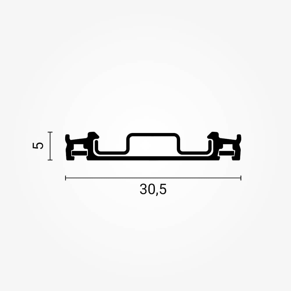 LED Mini-Magnetschienen System MM30 Schwarz - product view