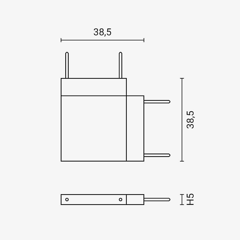 Black L-Connector - product view