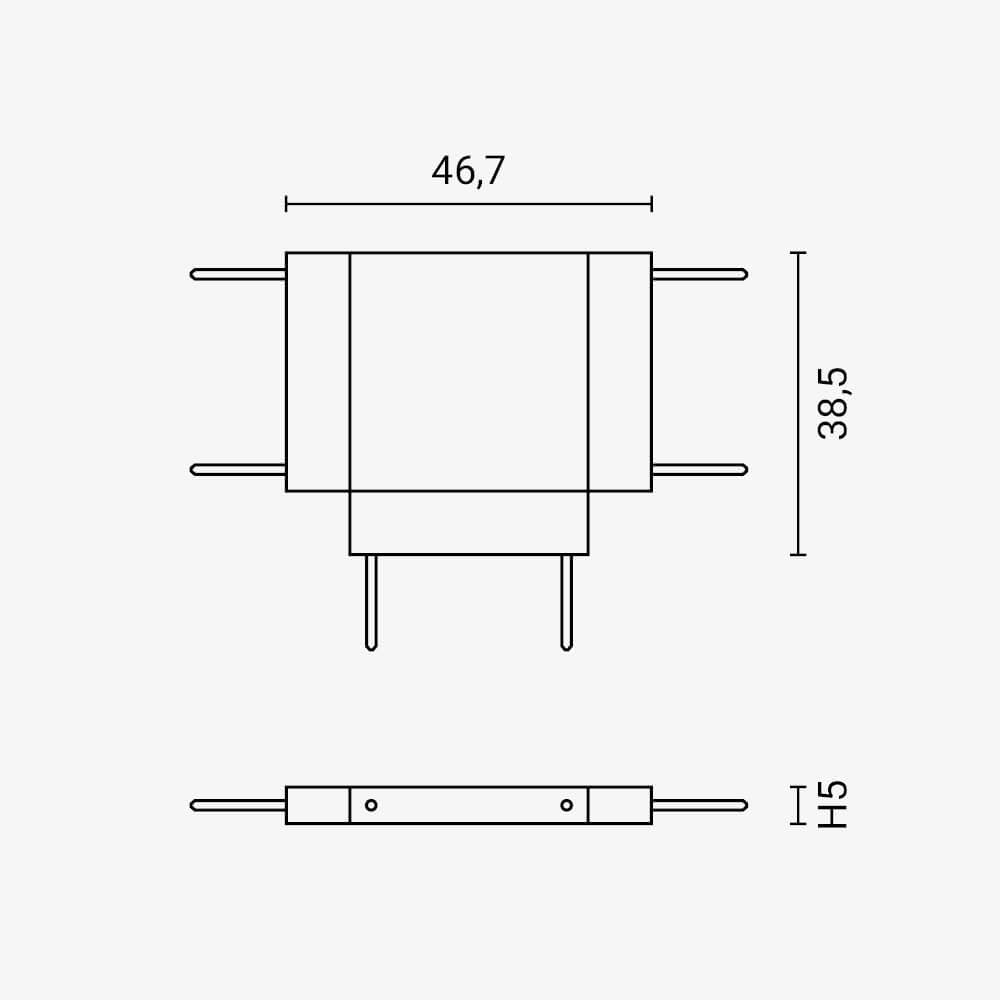 Black T-Connector - product view
