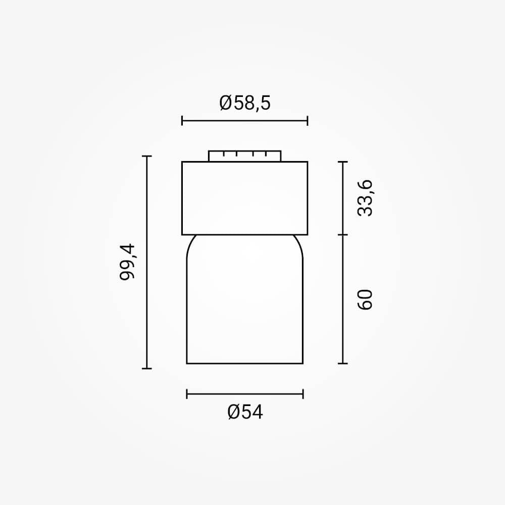 LED Mini Magnetic Track Light MM30 6W - product view