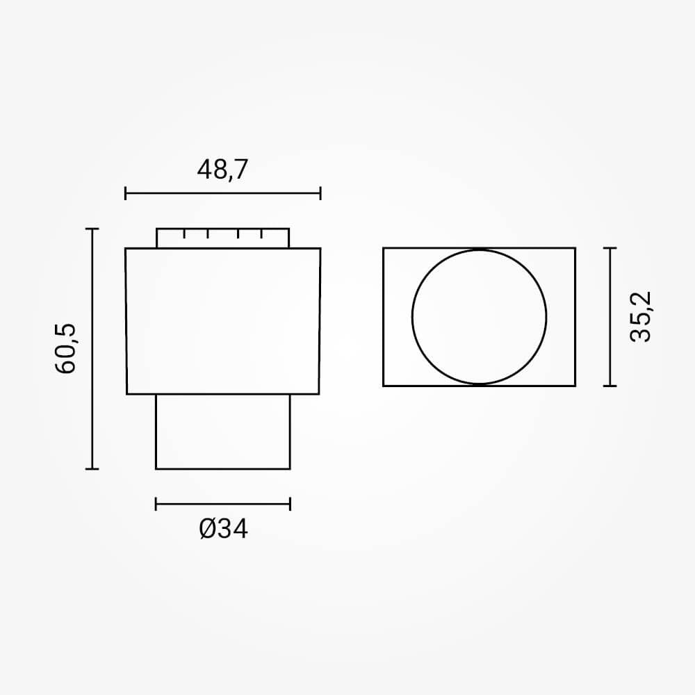 LED Mini Magnetic Track Light MM30 4W - product view