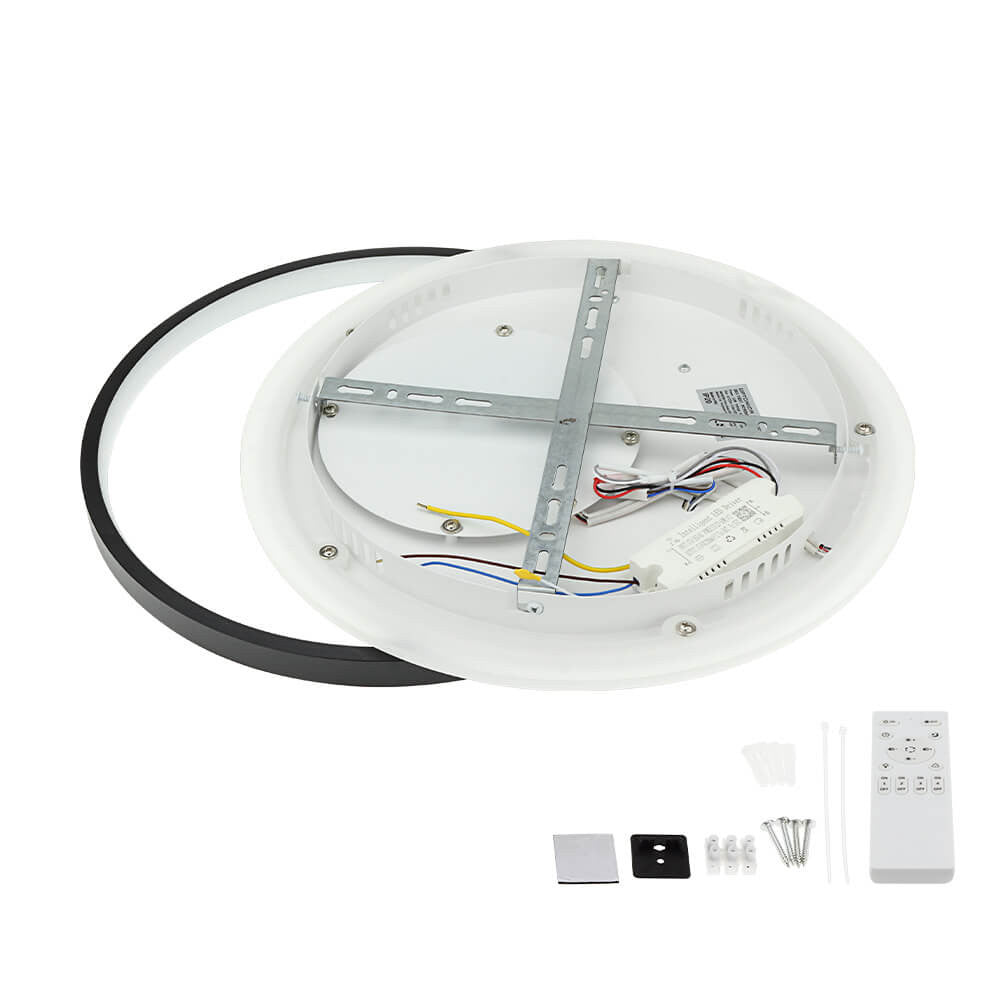 LED Ceiling Lamp CCT 54W White+Black Dimmable + Remote Control - image 7