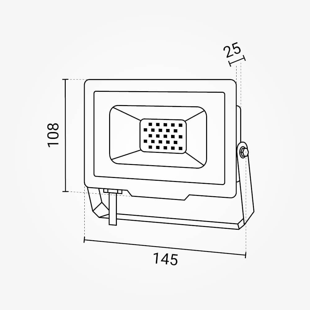 LED SMD Floodlight Black City Line - image 4