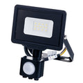 LED SMD Floodlight Black City Line With PIR Sensor