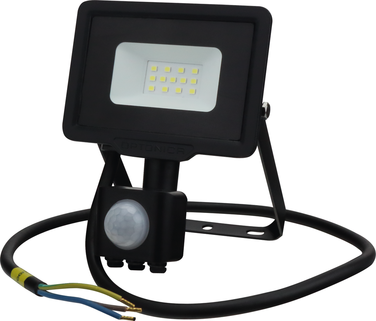 LED SMD Floodlight Black City Line With PIR Sensor Cable 70 cm