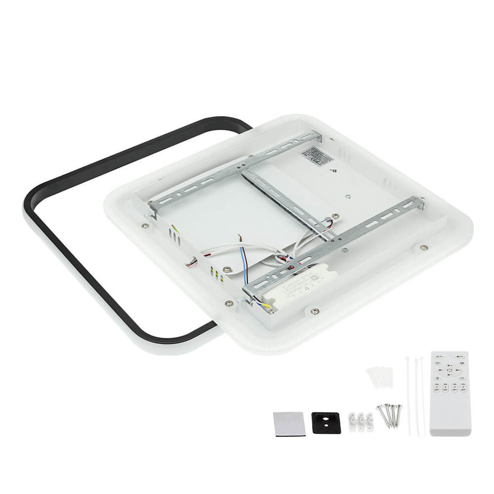 LED Ceiling Lamp CCT 60W White+Black Dimmable + Remote Control - image 8