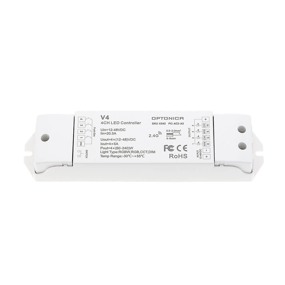 LED RGB/RGBW Controller 4CH 4*5A V4 Constant Voltage