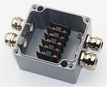 Waterproof Aluminium Box Terminal Block IP68 - 4 Terminals - energy label