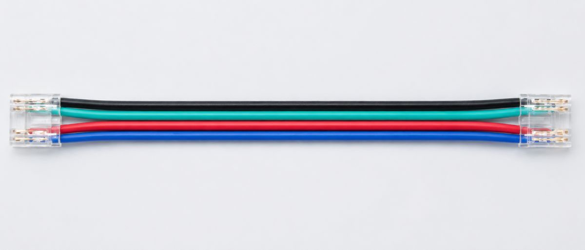 Fasten 2 Connector with Wire in the Middle for 10mm COB RGB SKU:4965