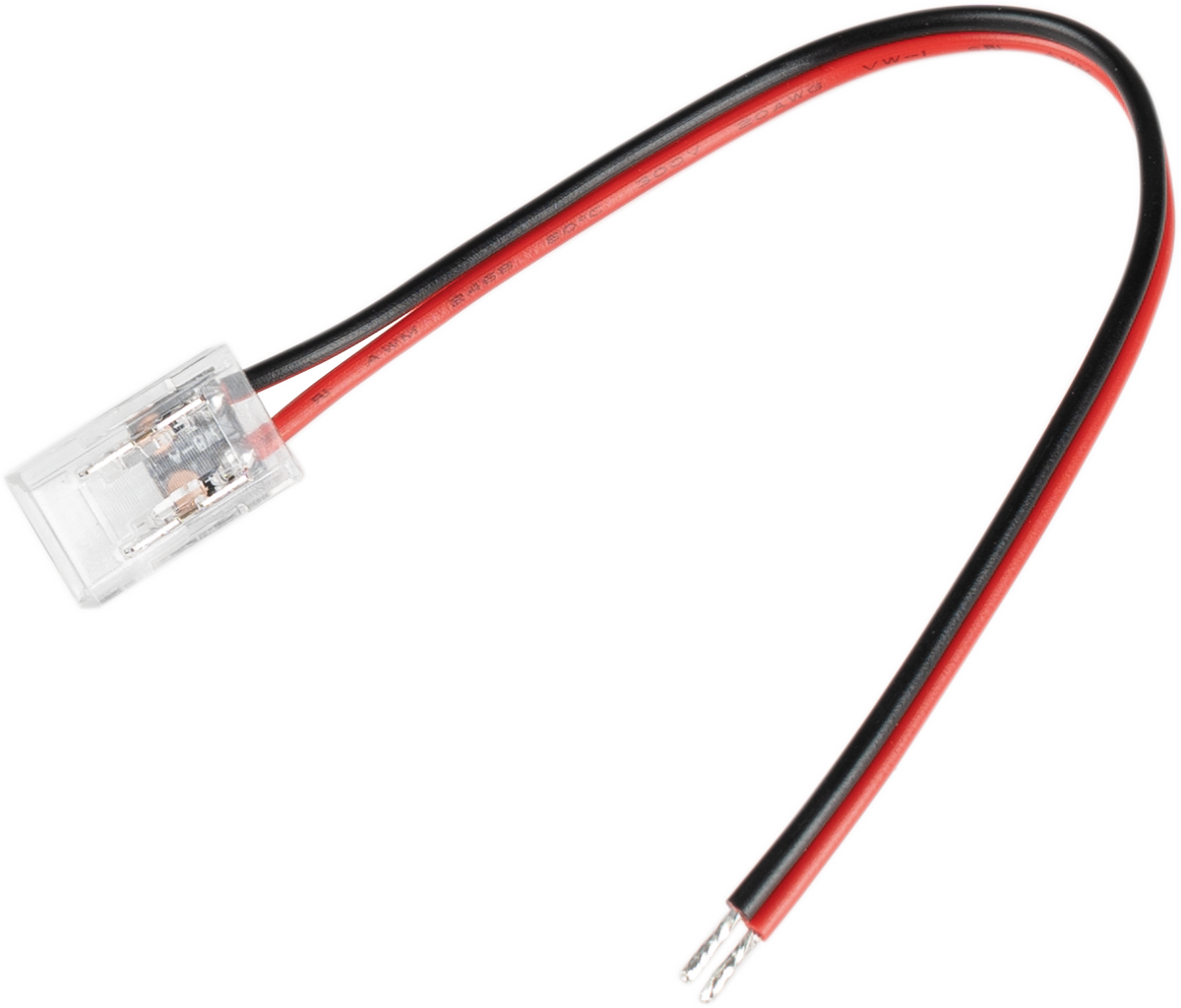 One End Connector White Wire 8mm For COB Strip