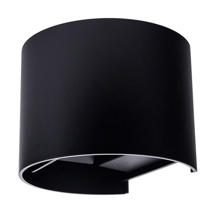 LED Wall Light Black Body Round