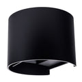 LED Wall Light Black Body Round