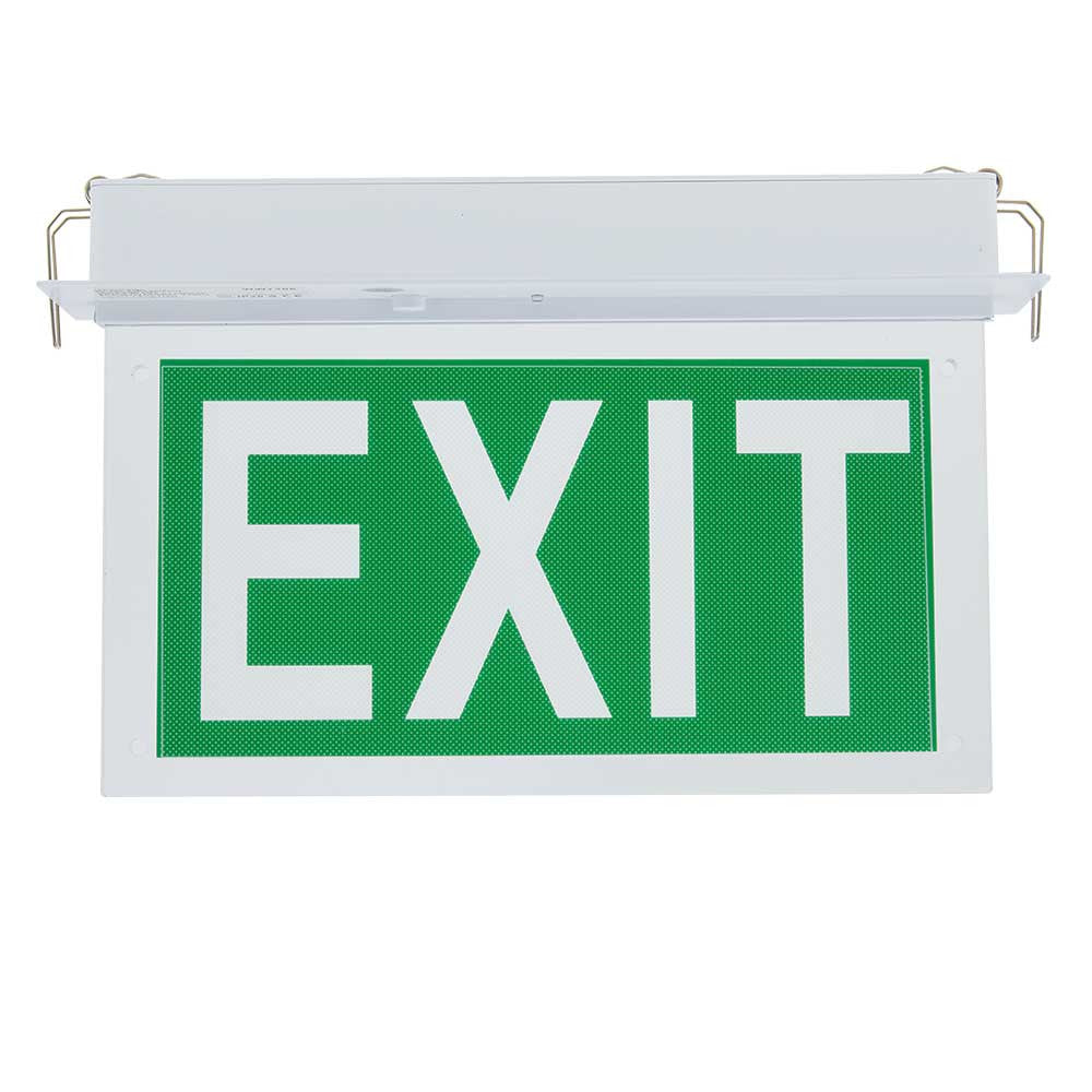 LED Recessed Fixed Emergency Exit Light 3 Hours Duration With PVC Legend