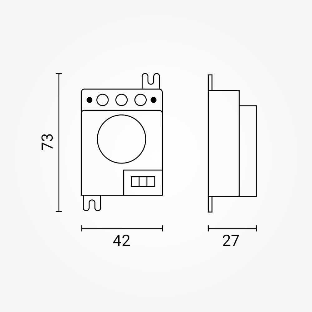 LED Microwave Sensor White IP20 - product view