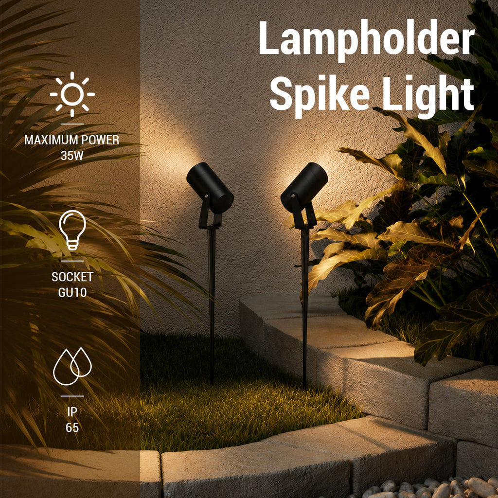 Lampholder Spike Light GU10 IP65 - BLACK BODY - image 6