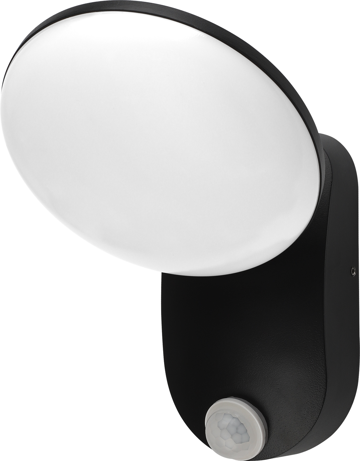 LED Wall Lamp Aluminium 12W BLACK BODY IP54 + PIR SENSOR