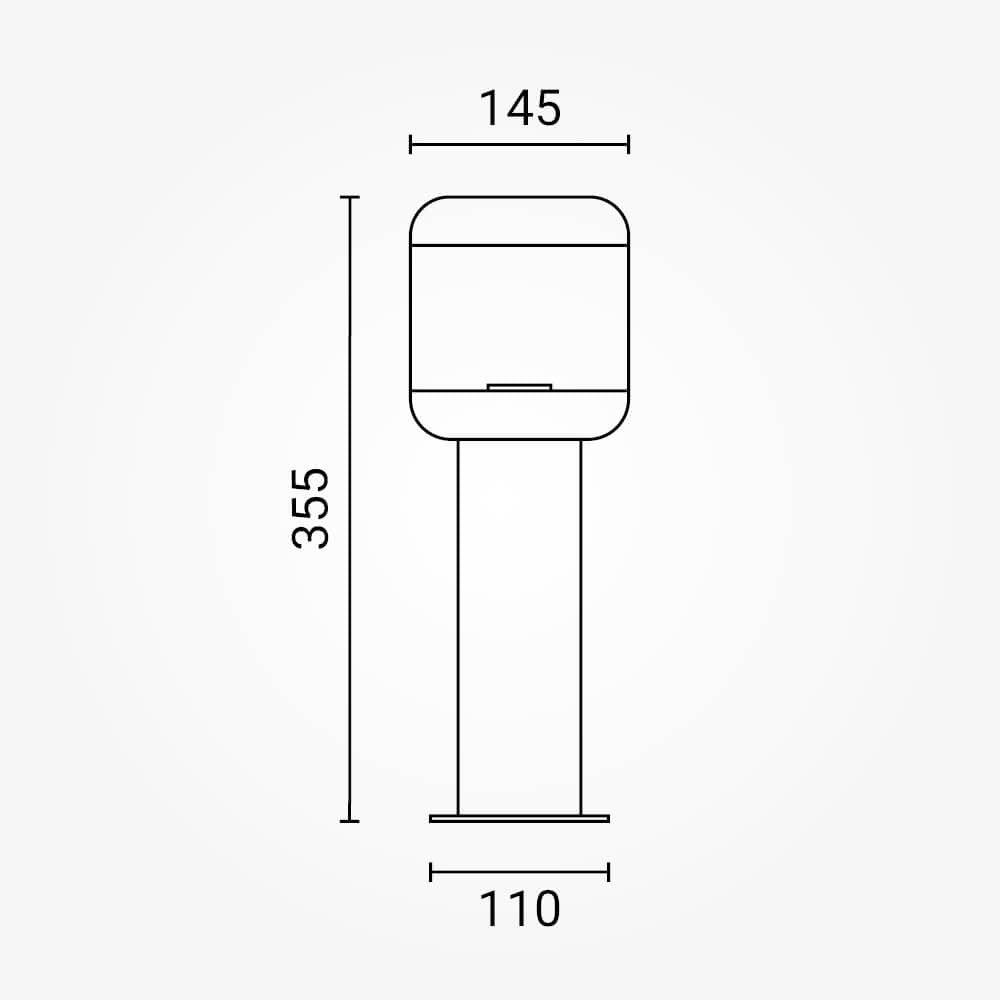 Aluminijska ulična svjetiljka, prozirni PC, E27 grla, IP54 - product view