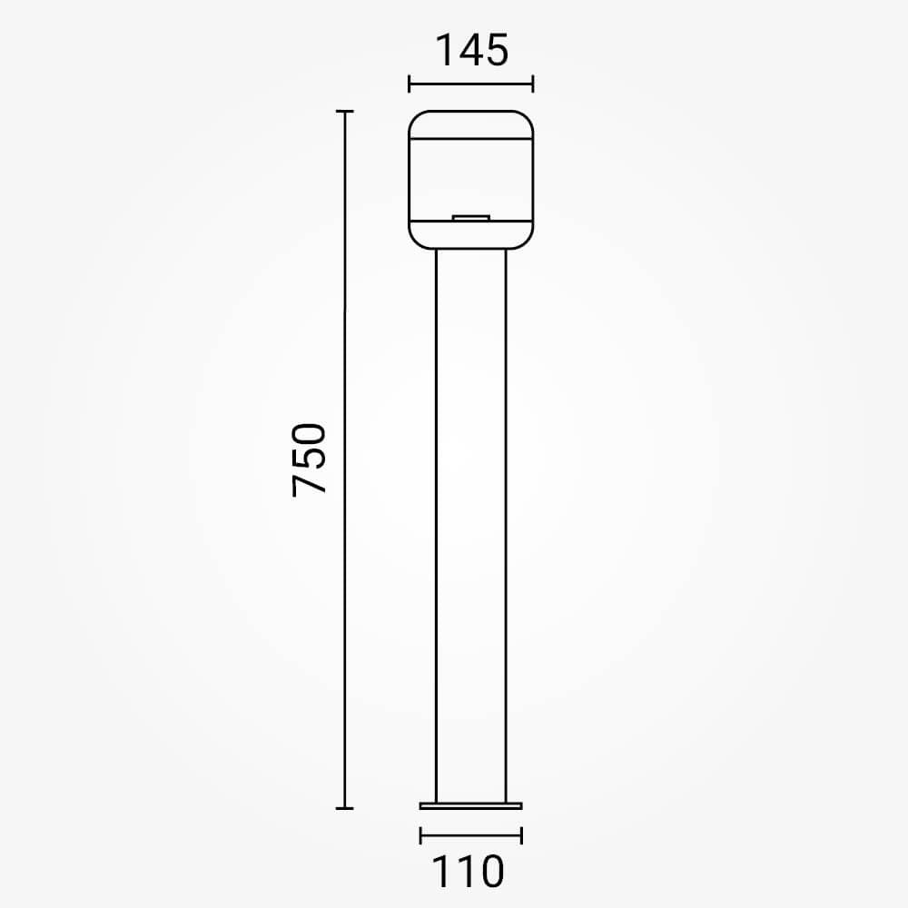 Aluminijska ulična svjetiljka, prozirni PC, E27 grla, IP54 - product view