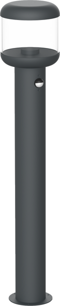 Aluminijska ulična svjetiljka s prozirnim PC difuzorom, E27 grlo, IP54, + PIR senzor