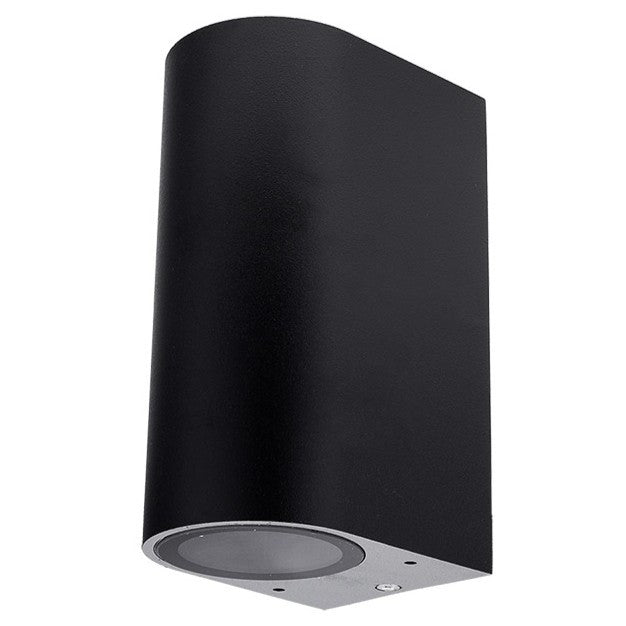 WALL LAMP ALUMINIUM BLACK BODY 2xGU10 SOCKET