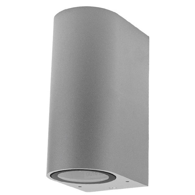 WALL LAMP ALUMINIUM SILVER BODY 2xGU10 SOCKET
