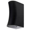 WALL LAMP ALUMINIUM BLACK BODY 2xGU10 SOCKET