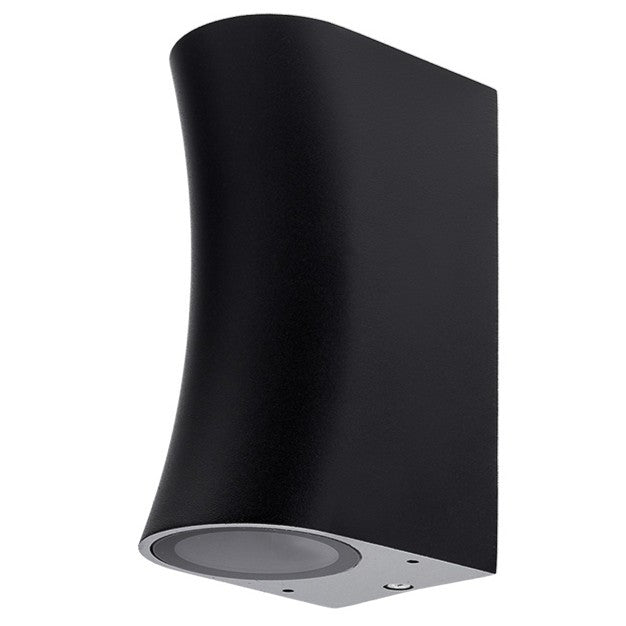 WALL LAMP ALUMINIUM BLACK BODY 2xGU10 SOCKET