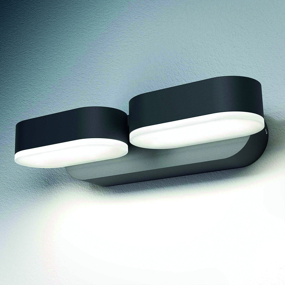 LED Wall Light Epistar 2x6W Black Body Rotatable - image 5
