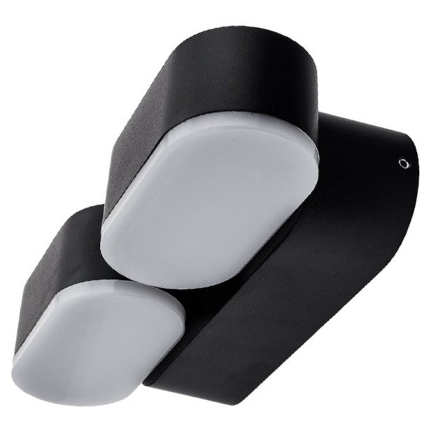 LED Wall Light Epistar 2x6W Black Body Rotatable