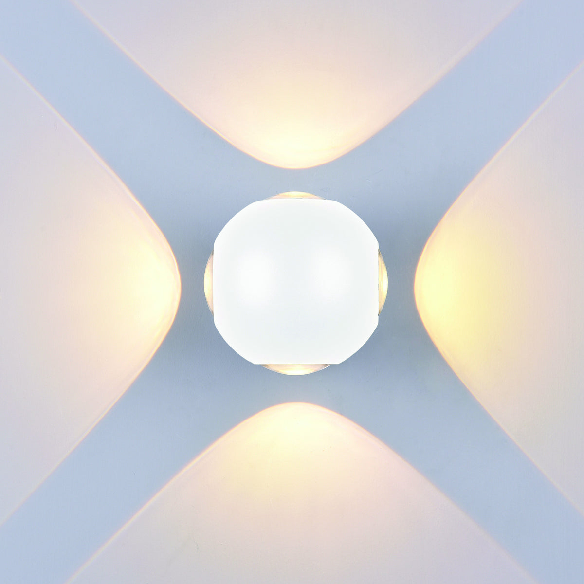 LED Wall Light Round 4 Diods White Body - image 3