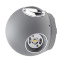 LED Wall Light Round 4 Diods Grey Body
