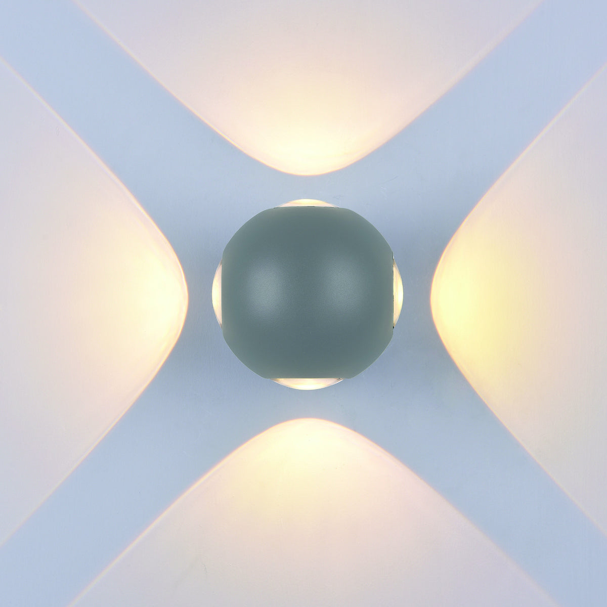LED Wall Light Round 4 Diods Grey Body - image 4