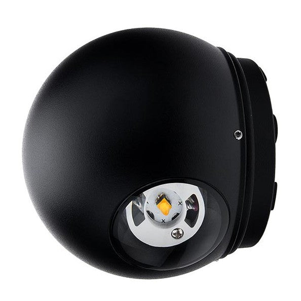 LED Wall Light Round Black Body
