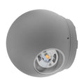 LED Wall Light Round Grey Body