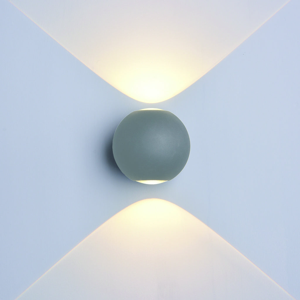LED Wall Light Round Grey Body - image 4