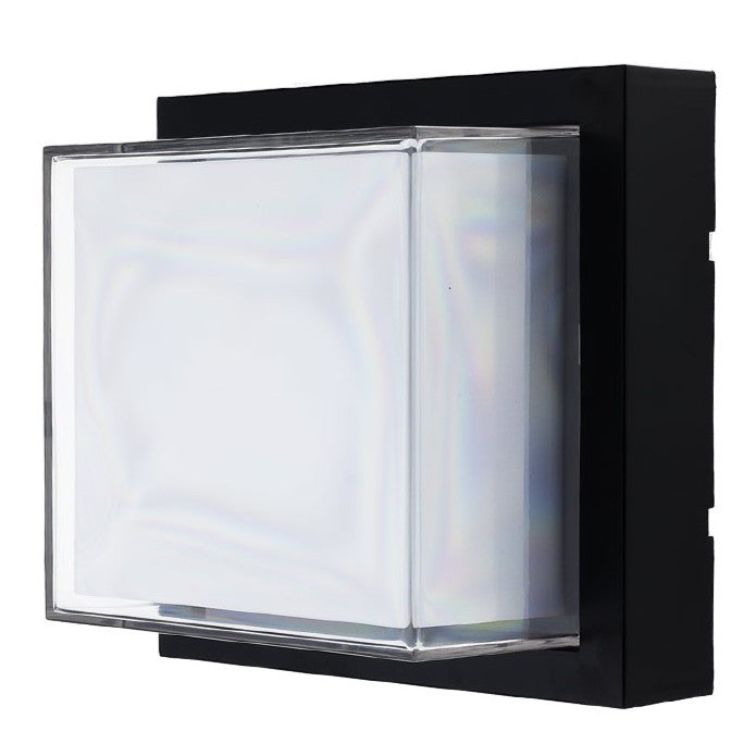 LED Wall Light Black Square Body
