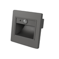 LED Step Light Square 1W 3000K IP20 Grey + Sensor
