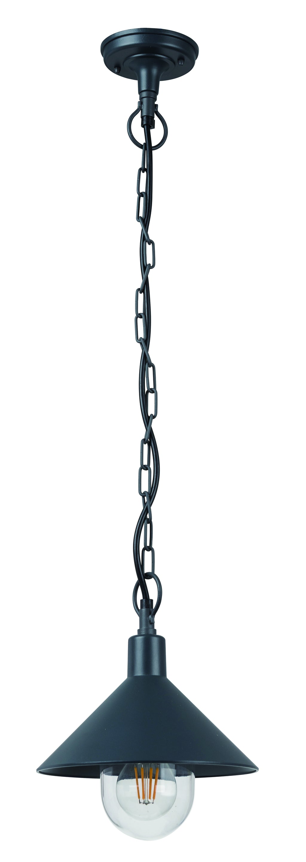 Zidna lampa aluminij IP44 1xE27 crno kućište