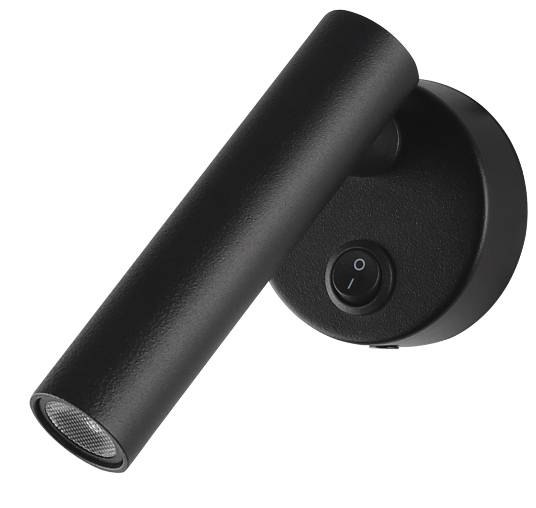 LED Cabinet Light 2W With ON/OFF-Switch Black