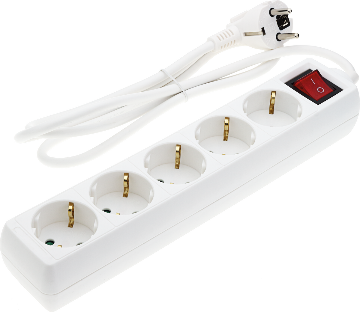 Power Strip 5 Sockets + ON/OFF button