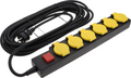 Power Strip 6 Sockets IP44 + ON/OFF button