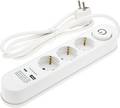 Power Strip 3 Sockets + ON/OFF button and USBx2