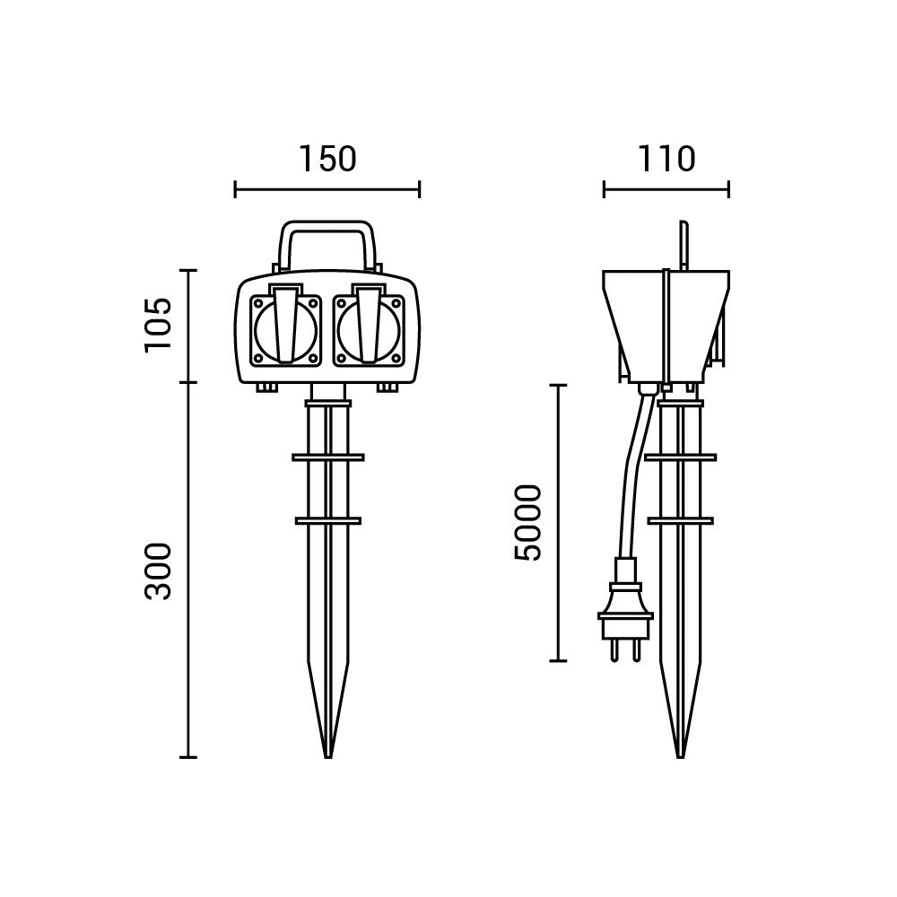 Garden Power Strip + Timer - image 3