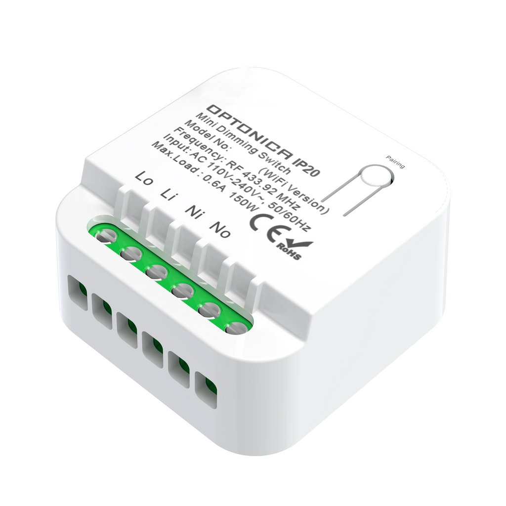 Kinetic SET INCL. 1-GANG Remote Control Switch & Controller WI-FI - WHITE - energy label