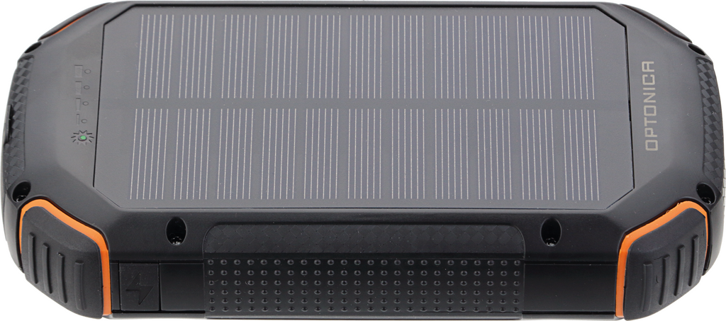 POWER BANK 20000mAh 3.7V SOLAR:1.2W BLACK+ORANGE LED:4W