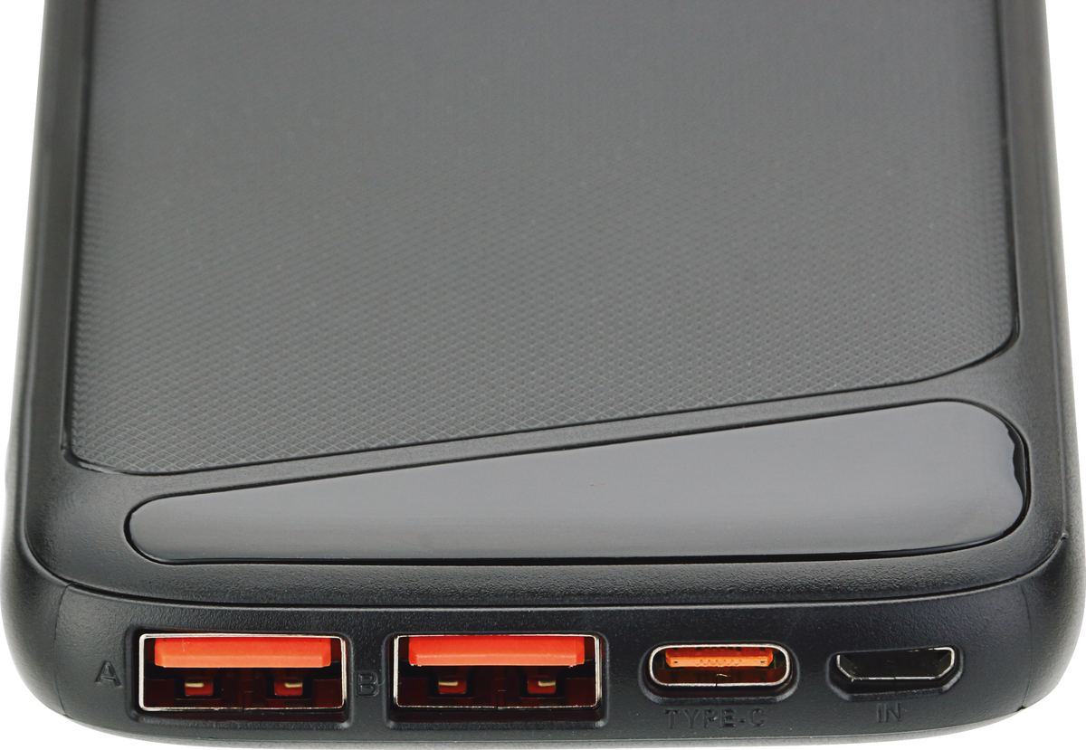 POWER BANK 10000mAh 3.7V BLACK MICRO/TYPE-C MAX-OUTPUT:DC22.5W - energy label