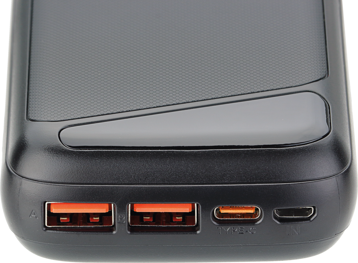 POWER BANK 20000mAh 3.7V BLACK MICRO/TYPE-C MAX-OUTPUT:DC22.5W - energy label