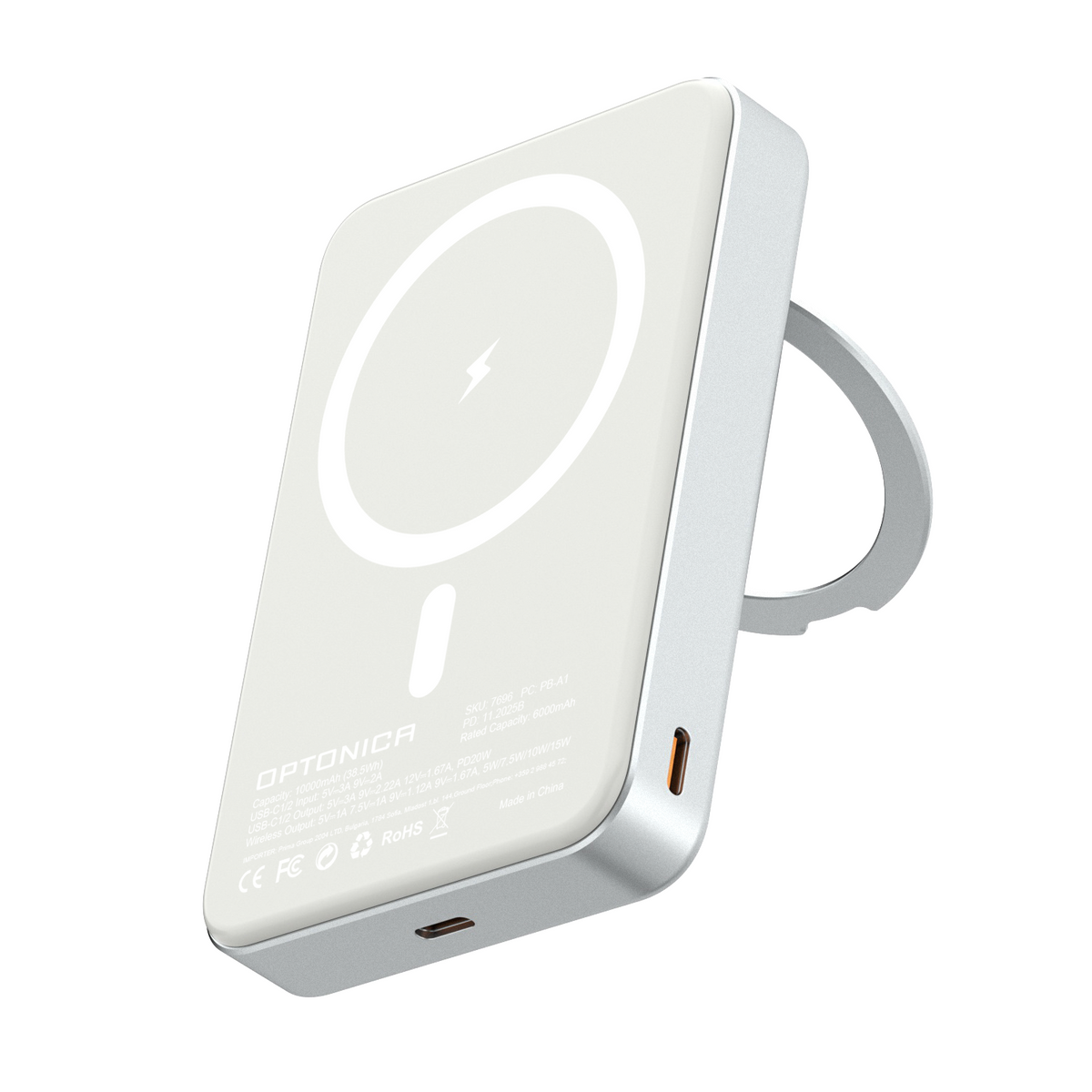 Power Bank 10000mAh 5V White TYPE-C