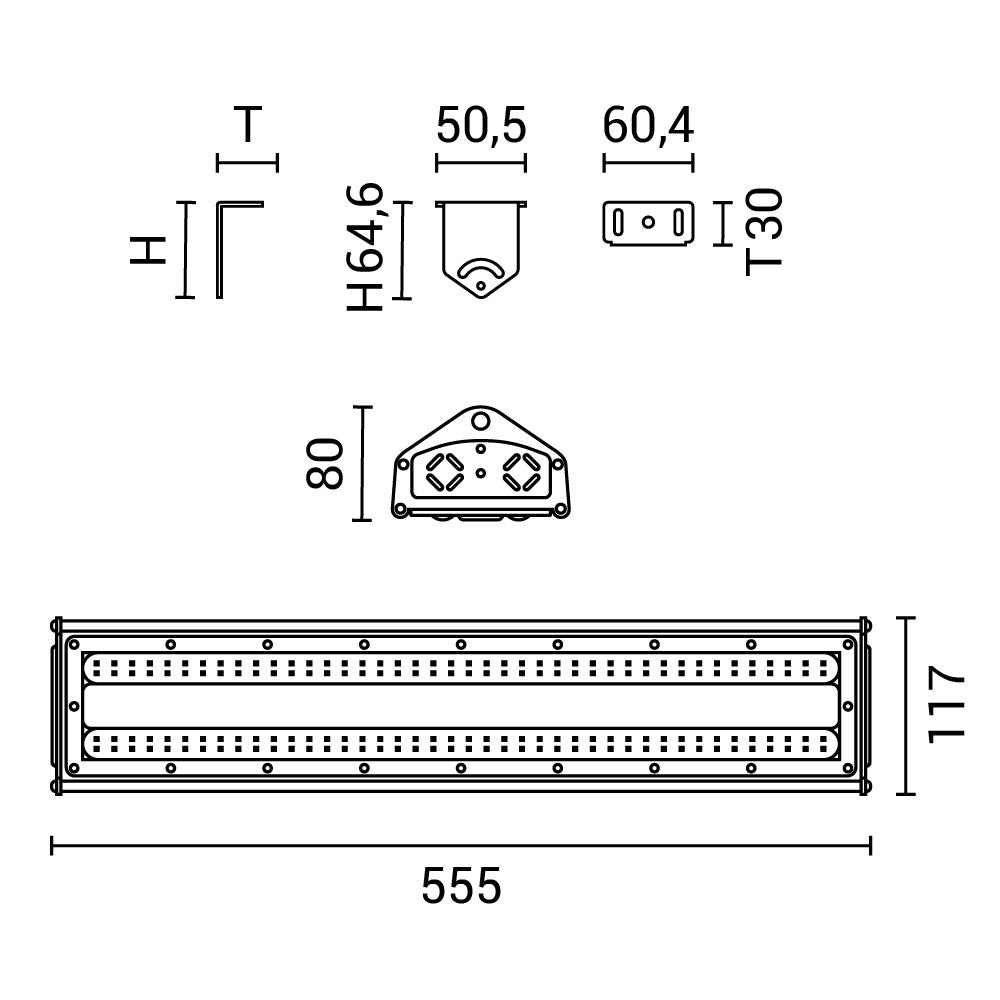 LED Linear High Bays 100W 4000K IP65 IK08 - image 3