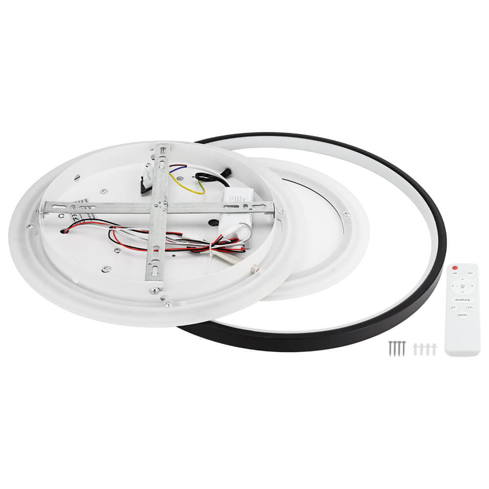 LED Ceiling Light 84W White/Black Body CCT + Remote Control - image 6